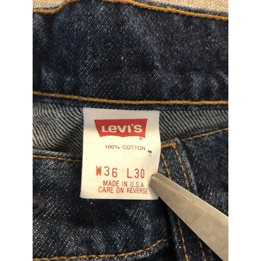 Vintage Levis 505 Jeans Men 34X30 Blue Regular 1993 USA Orange Tab Tag‎ 36x30